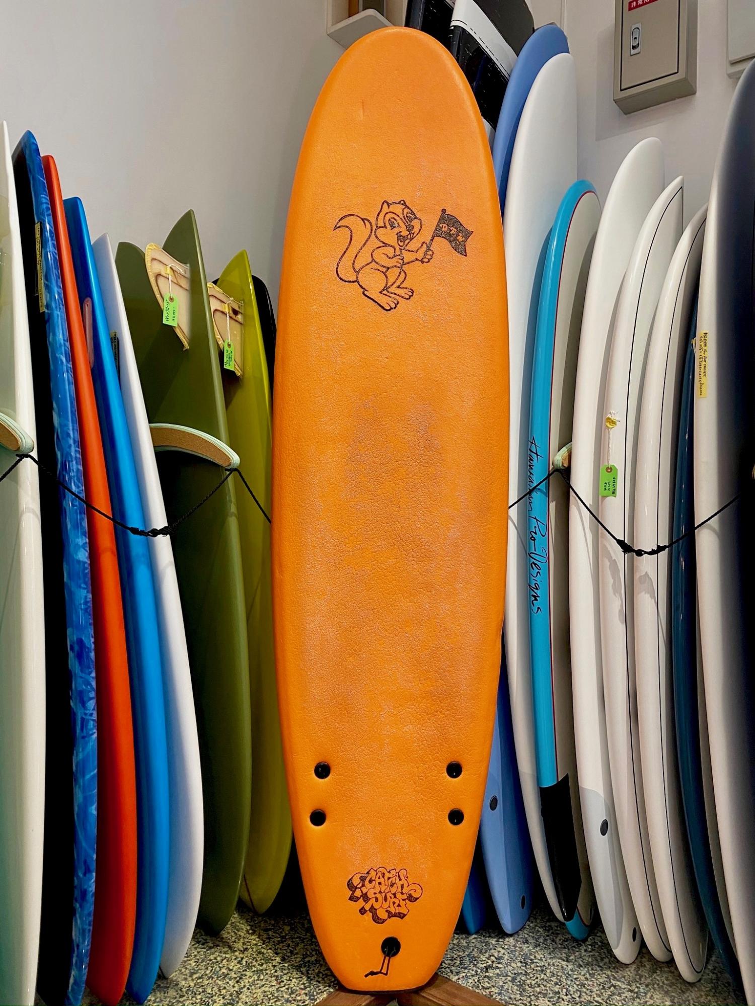  USED BOARDS (Barry McGee Pro Side Bite Fin 7.0 Neon Orange） 