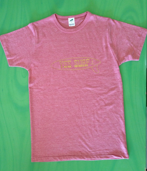 「YES SURF」 LOGO S/S Tee　ヴィンテージヘザーレッド　M