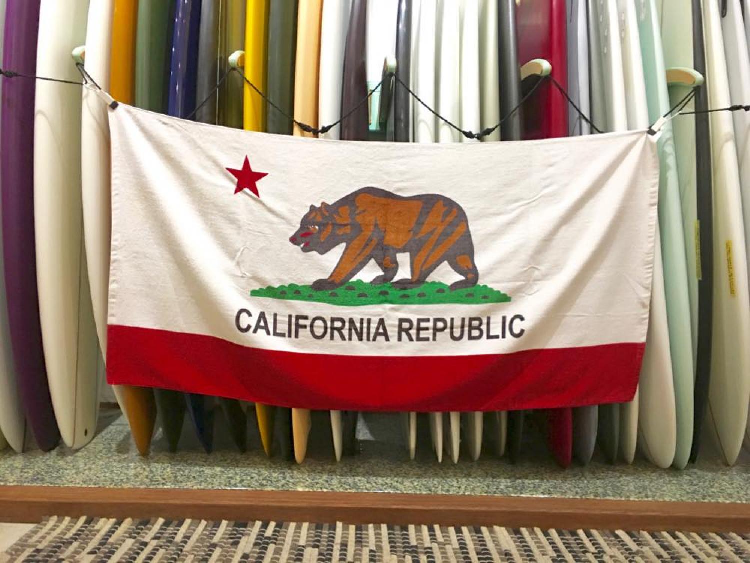 California Republic State Flag Bear Beach Towel