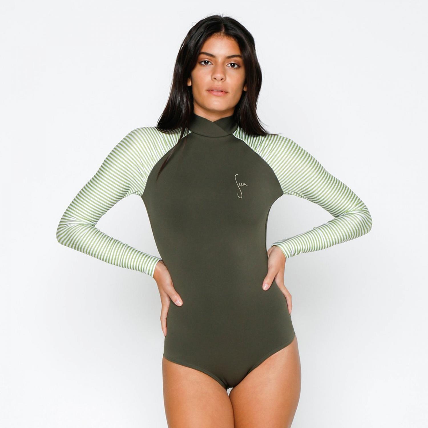 Seea Gaviotas Surf Suit Olive Stripe