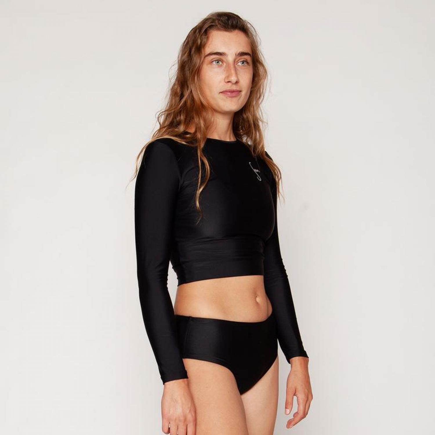 Seea Palomar Crop Top Rashguard Black