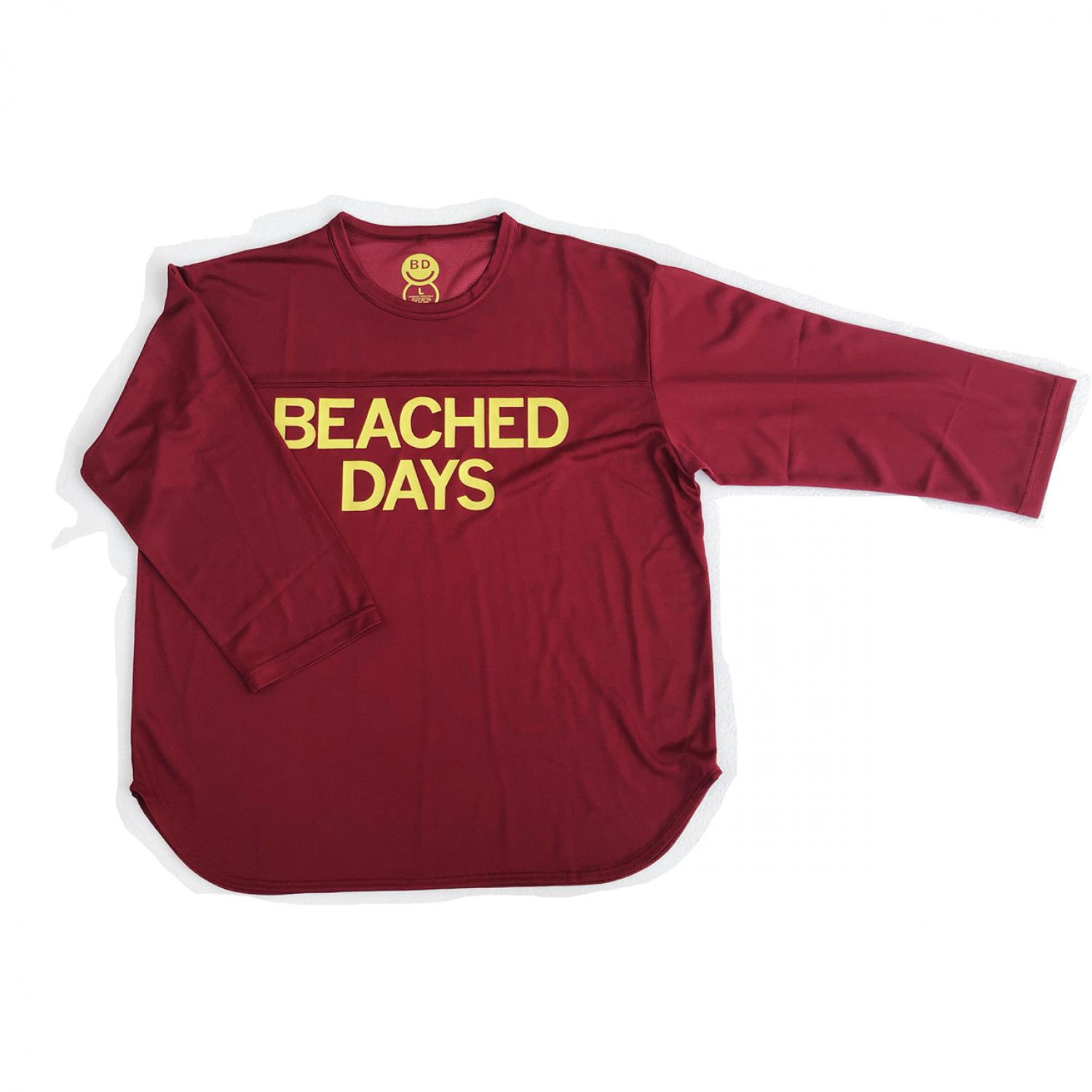 BEACHED DAYS Mesh QS Tee Burgundy