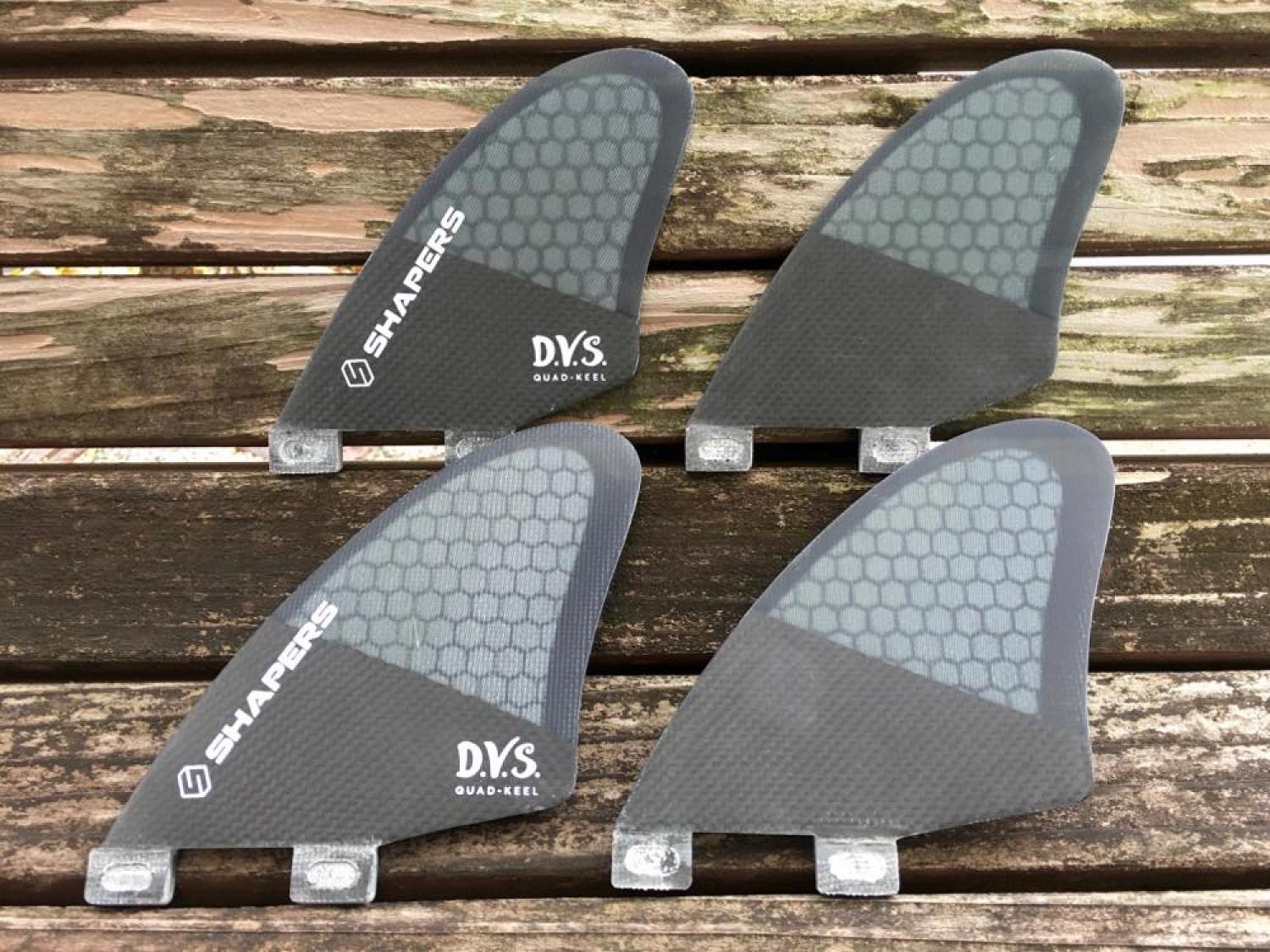 Shapers Fins QUAD CARBON FLARE DVS KEEL FCS