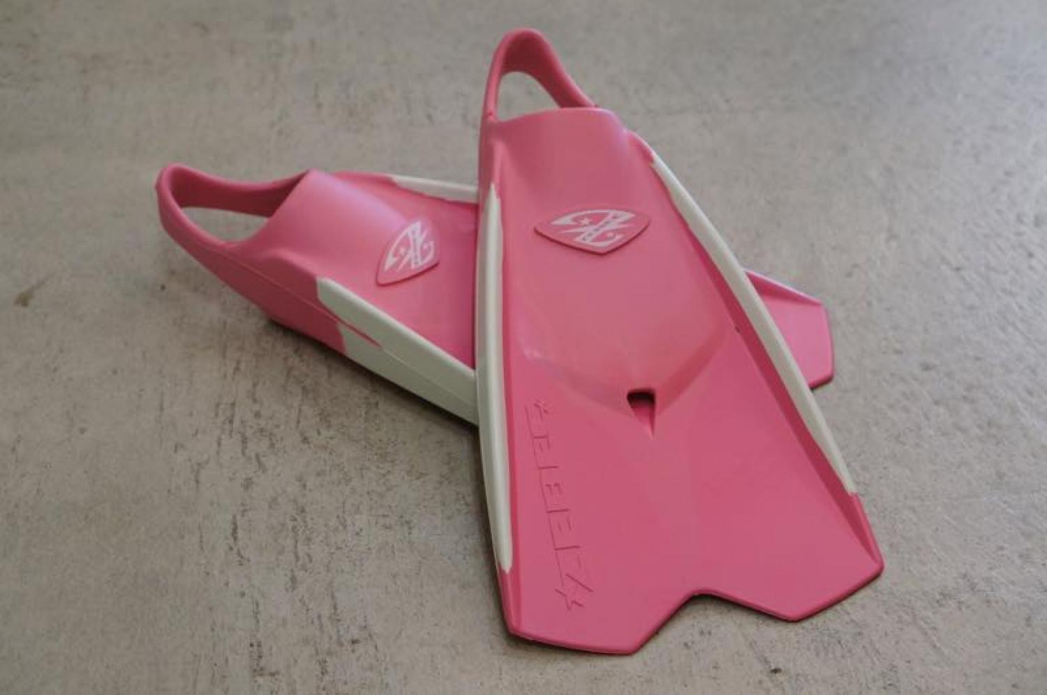 ZWBEC ボディボードフィン ピンクホワイト　S