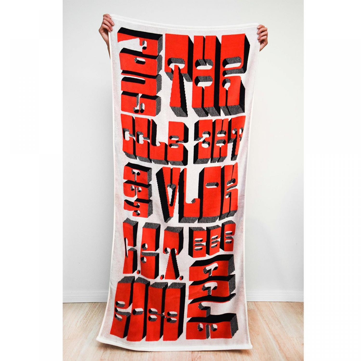 Limited Edition Barry McGee Towel - Red & White Version