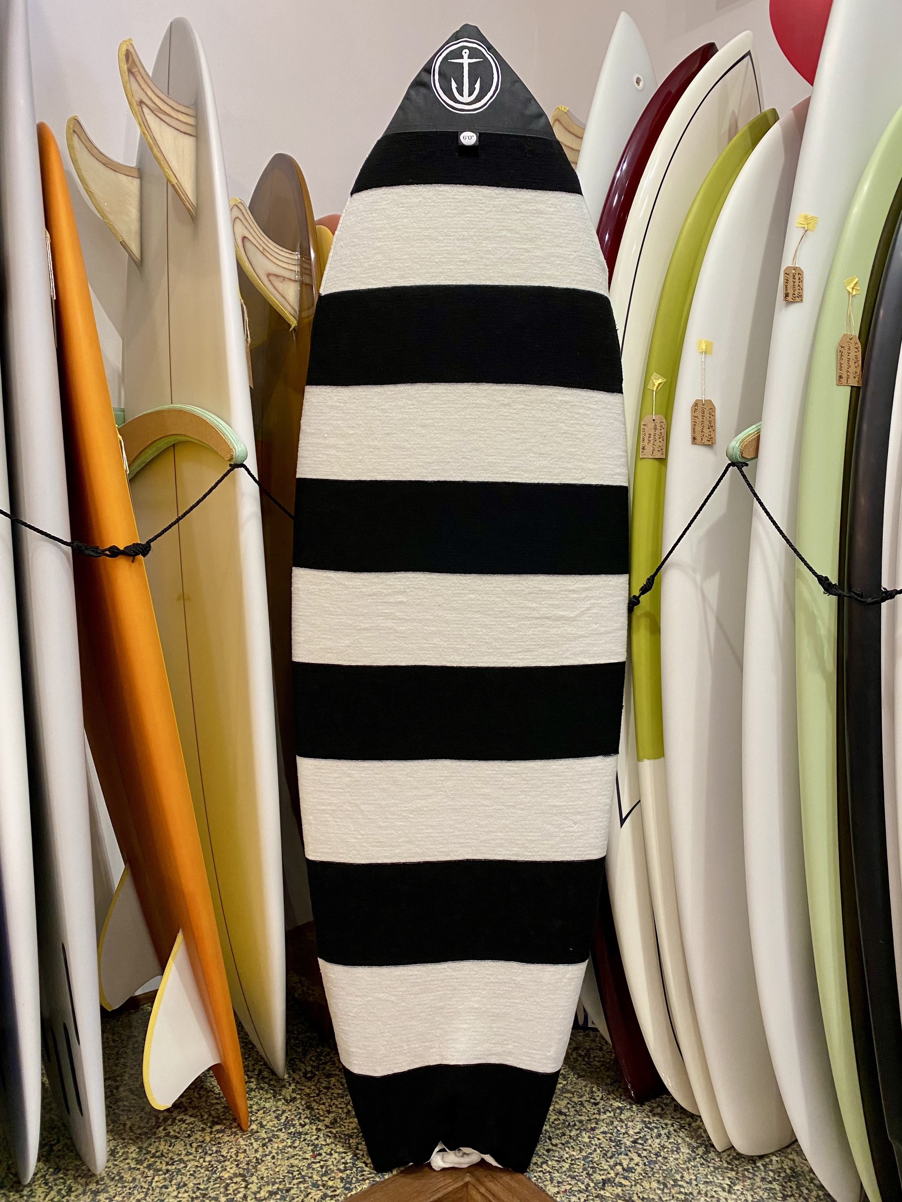 CAPTAIN FIN] Hybrid Board Socks 6.0 BLACK / WHT|沖縄サーフィン