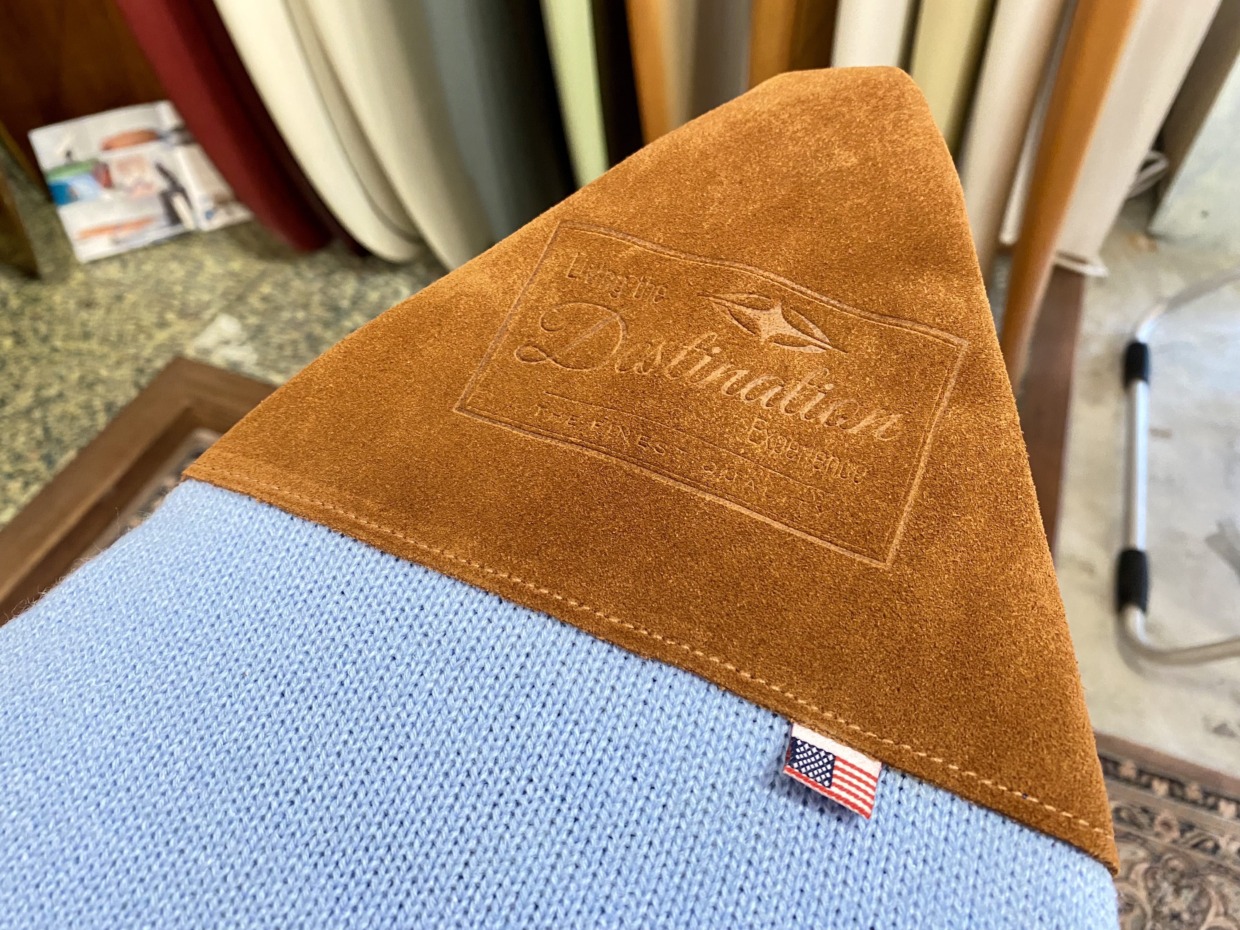 5.6/6.0 SHORT DESTINATION US NATURAL SOCKS (L.BLUE/NAVY)|Okinawa