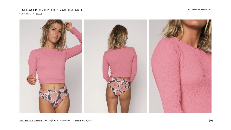 Seea Palomar Crop Top Rashguard Flamingo