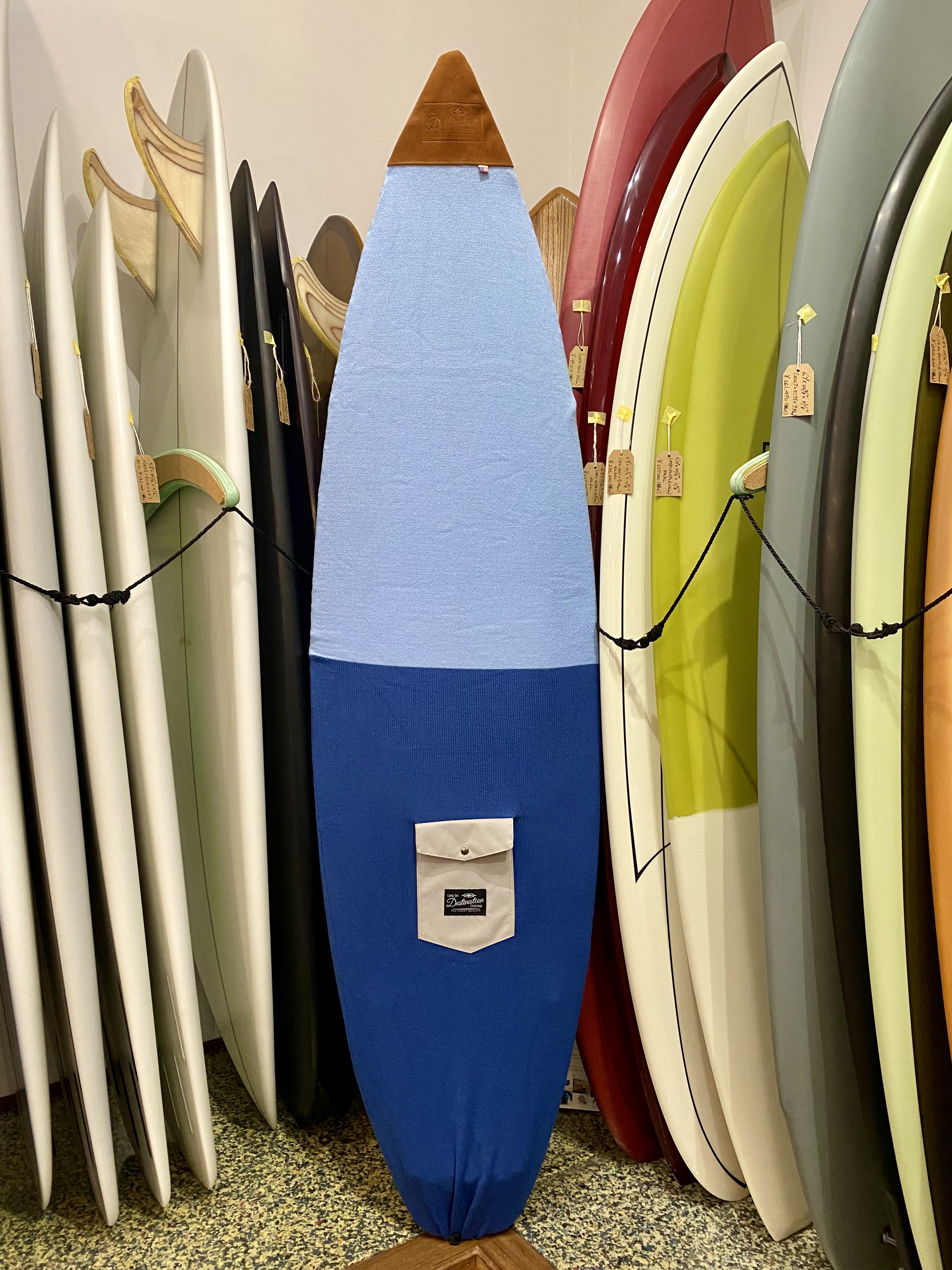 DESTINATION『US Natural Socks6'0-6'4』NAVY 5.6/6.0 SHORT DESTINATION US NATURAL SOCKS (L.BLUE/NAVY)|Okinawa