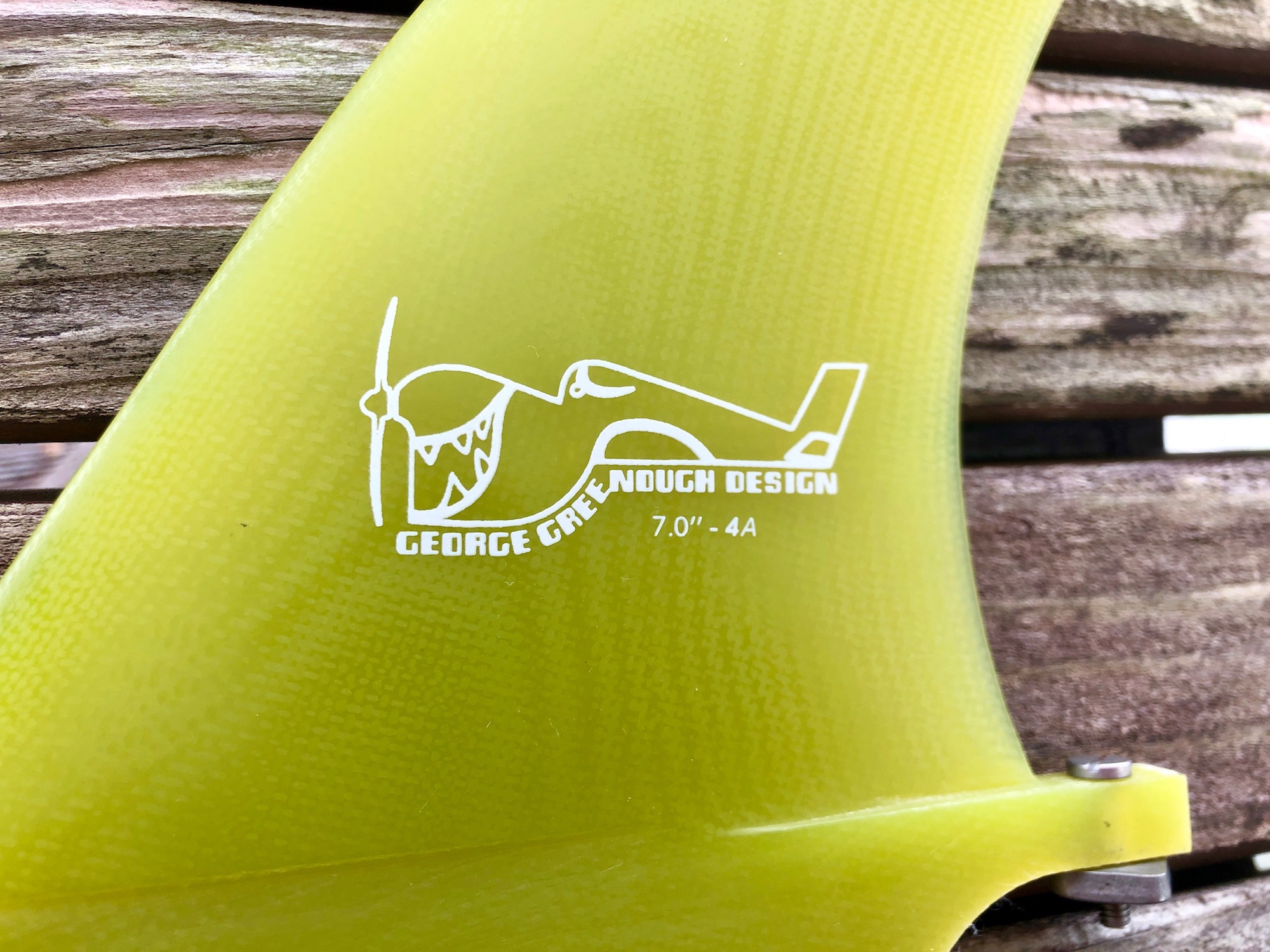 TRUE AMES FIN】George Greenough Design 4A 7.0 Yellow|Okinawa surf 