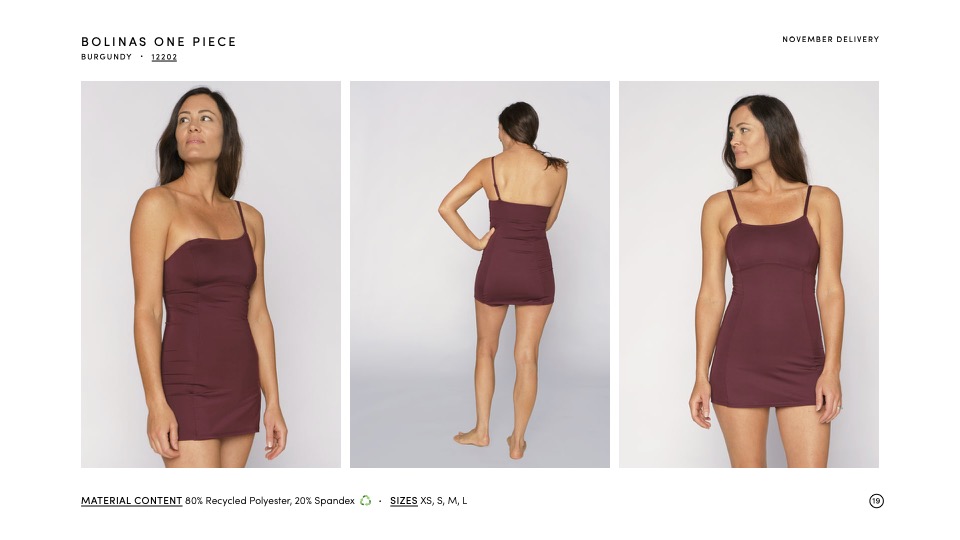 Seea Bolinas One Piece Burgandy