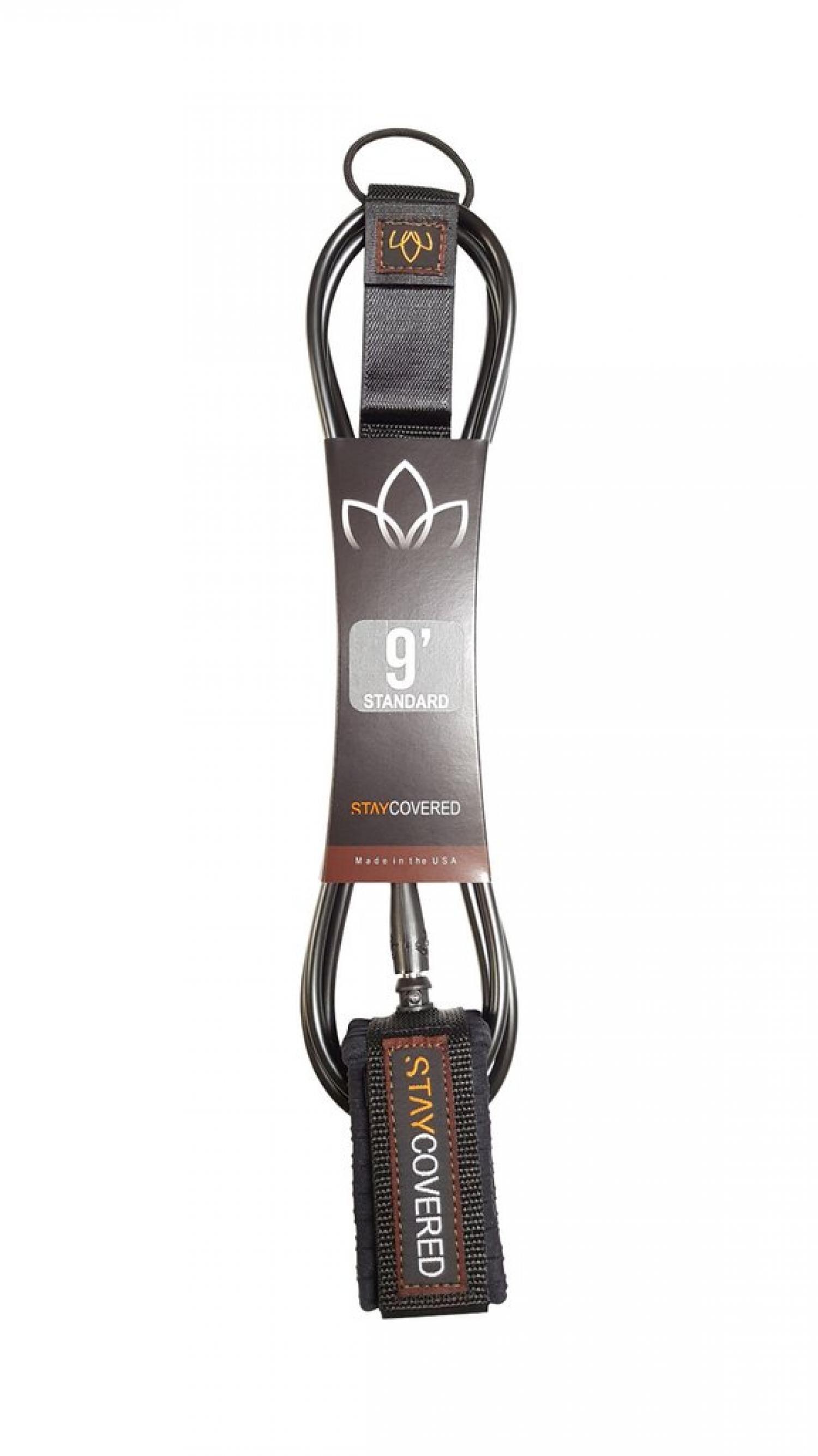 9 CALF  Stay Covered Surf Leash BLACK