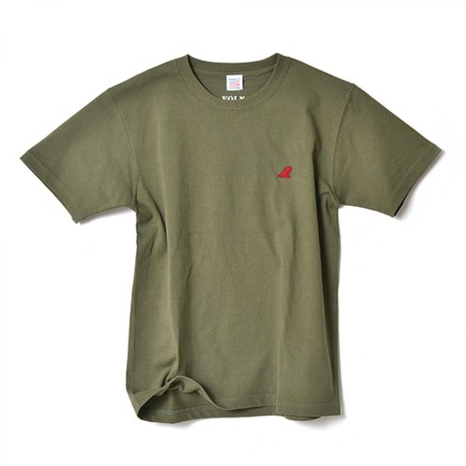 VOLN CREW NECK T-SHIRT  RED FIN  OLIVE