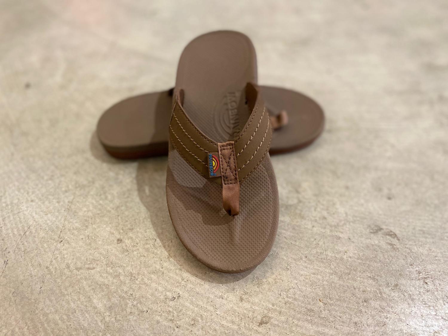 RAINBOW SANDALS KID'S CAPES Sierra Brown Molded Rubber Sandal with a Suede Strap