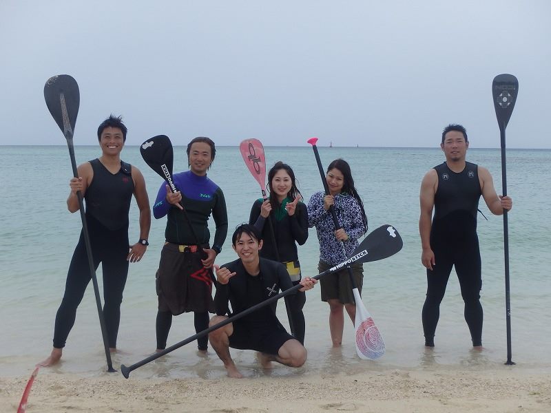 OkinawaSUP(Stand up paddle)Group photo
